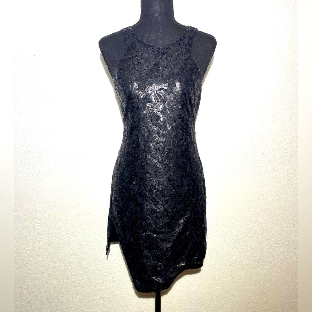 G x F Sequin Black Dress